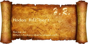 Hodos Róbert névjegykártya